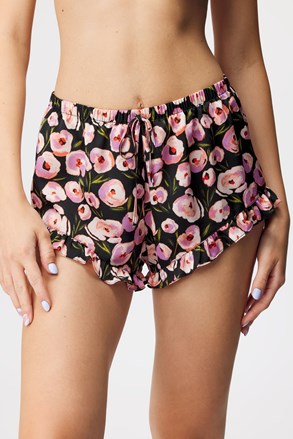 Ženske pižama kratke hlače Hunkemöller Satin Ruffle Flower