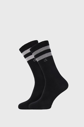 2 PACK črne nogavice Calvin Klein Maurice