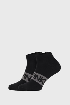 2 PACK črne nogavice Calvin Klein Dirk