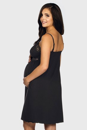 Spalna srajca za nosečnice in dojenje Adele Black