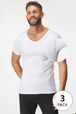 3PACK Nevidna majica za pod srajco MEN-A z blazinicami za znoj