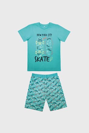 Svetlomodra deška pižama Skate