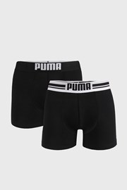 2 PACK črne boksarice Puma Placed Logo 2 PACK črne boksarice Puma Placed Logo