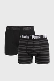 2 PACK črno-rdeče boksarice Puma Heritage Stripe