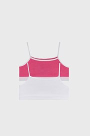2 PACK dekliški roza-beli basic top 2 PACK dekliški roza-beli basic top