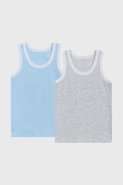 2 PACK fantovska modro-siva majica brez rokavov