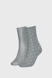 2 PACK ženske nogavice Tommy Hilfiger Dot Grey
