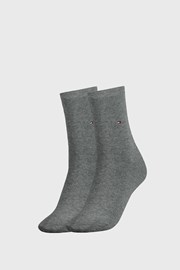 2 PACK sive ženske nogavice Tommy Hilfiger Casual