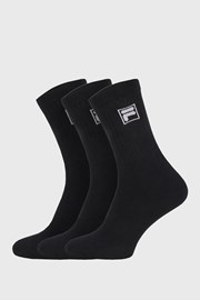 Trojno pakiranje črnih visokih nogavic z logotipom FILA Trojno pakiranje črnih visokih nogavic z logotipom FILA
