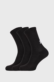 3 PACK črne visoke nogavice Core Under Armour