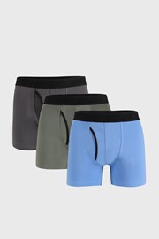 3 PACK modro sive boksarice Organic Cotton