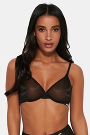 Modrček Gossard Glossies Black nepodložen 6271