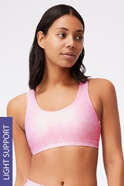 Roza športen modrček Strappy