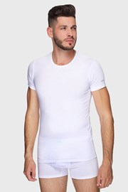 Bela bombažna majica PLUS SIZE