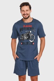 Modra pižama Classic Motorcycle