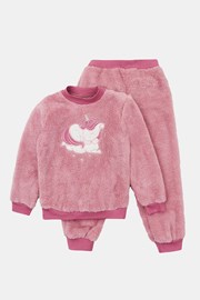 Dekliški, topli, domači komplet Unicorn