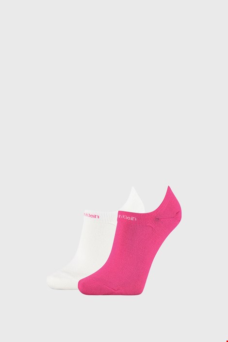 2 PACK roza bele ženske nogavice Calvin Klein Leanne