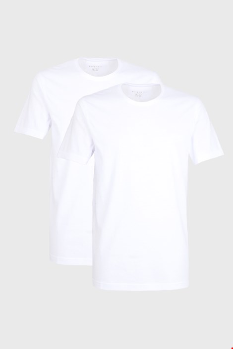 2 PACK belih majic bugatti z O-izrezom
