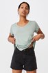 Svetlozelena ženska basic majica s kratkimi rokavi Karly 2001155WGRE_tri_03