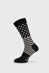 4 PACK nogavice Happy Socks Black and White 4PXCBW09_9100_pon_01