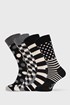 4 PACK nogavice Happy Socks Black and White 4PXCBW09_9100_pon_02