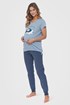 Pižama za nosečnice in dojenje Flow PCB4586Flow_pyz_01 - modra