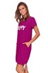 Spalna srajca za nosečnice in dojenje Happy mommy roza TCB9504Fuchs_kos_03