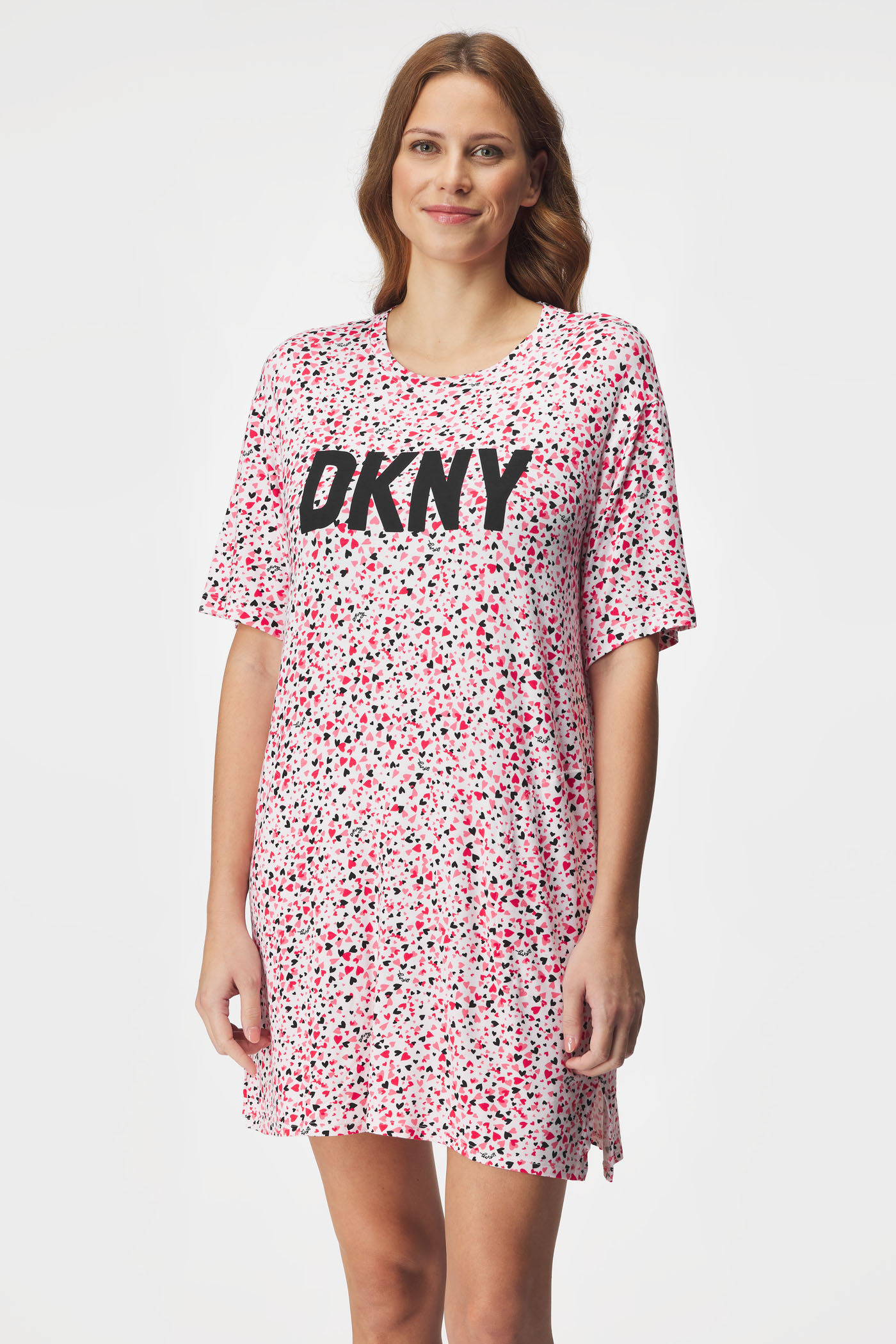 Kratka spalna srajca DKNY Hearts